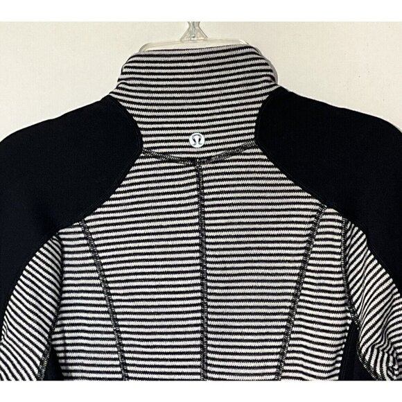 Lululemon Run U-Turn Mini Check Pique Heathered Black White Pullover Top - Picture 10 of 16